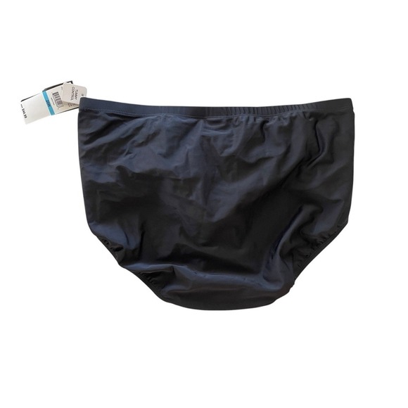 ISLAND‎ ESCAPE Black High Waist Tummy Control Ruched Swim Bottoms Plus Size 20W - Picture 2 of 4